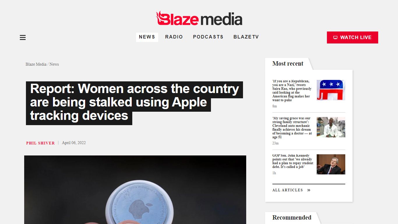 Report: Women across the country are being stalked using Apple tracking ...